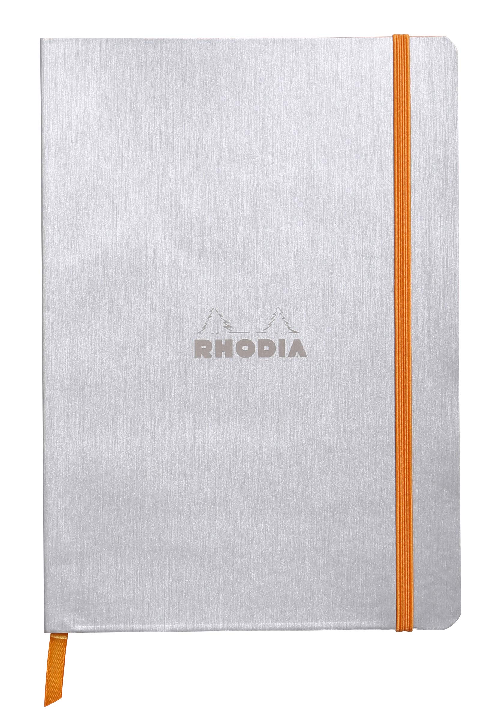 Rhodia Rhodiarama Soft Notebook - 80 Dots Sheets - 6 x 8 1/4 - Silver