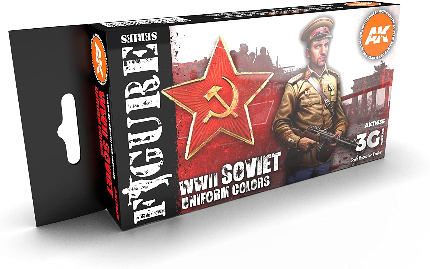 AK Interactive 3G Soviet WWII Uniform Colors - Plastic Modelling Paints - Set of 6