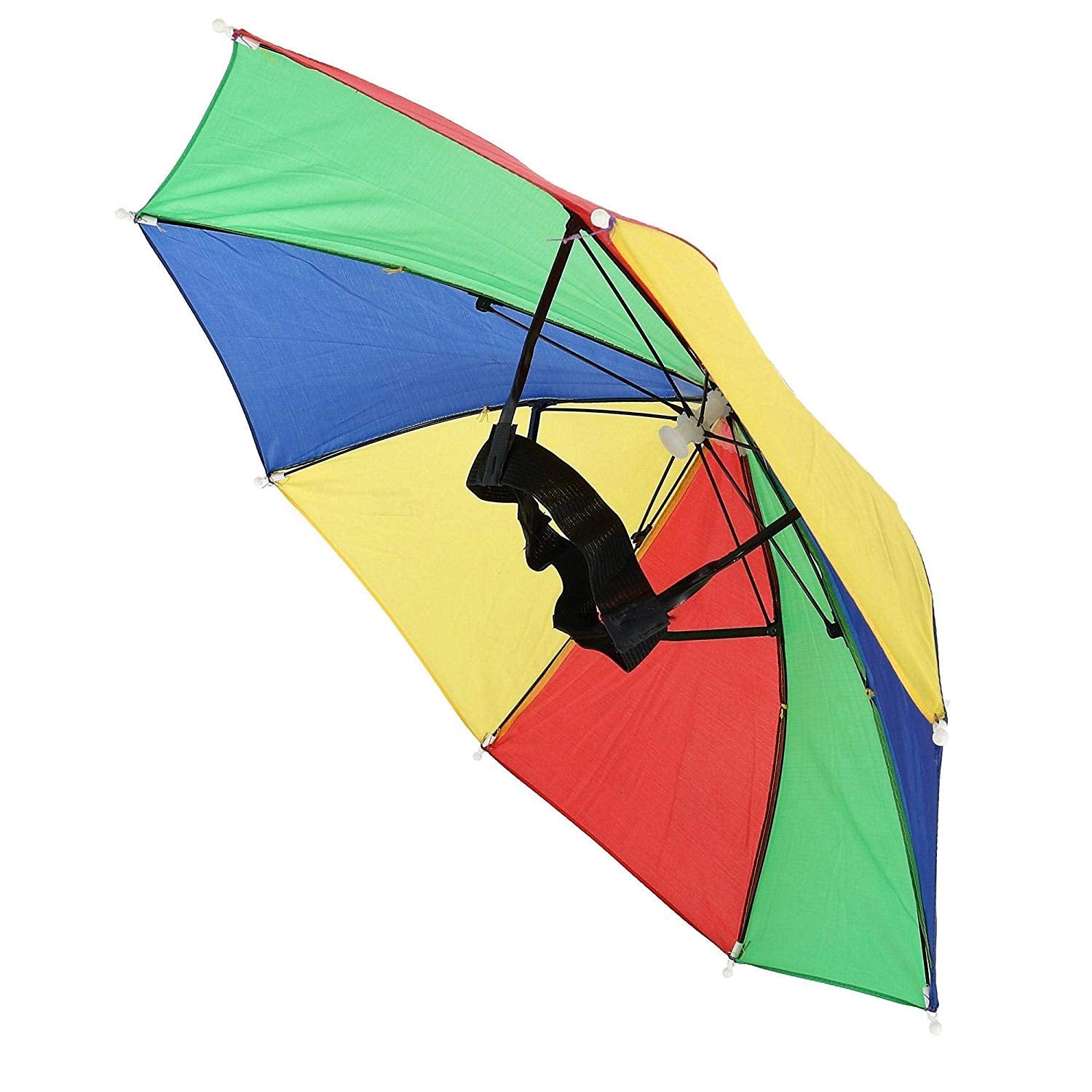 Rhode Island Novelty 20 Inch Rainbow Umbrella Hat, 1 per Order