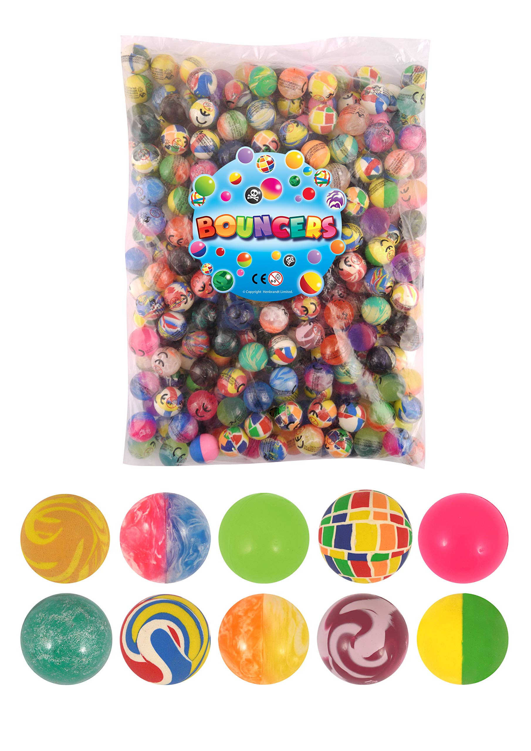 Rhode Island Novelty 27mm Assorted Bounce Balls, 250 Count