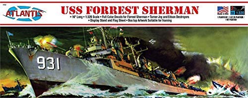 USS Forrest Sherman Destroyer Plastic Model Ship Kit 1/320 Atlantis