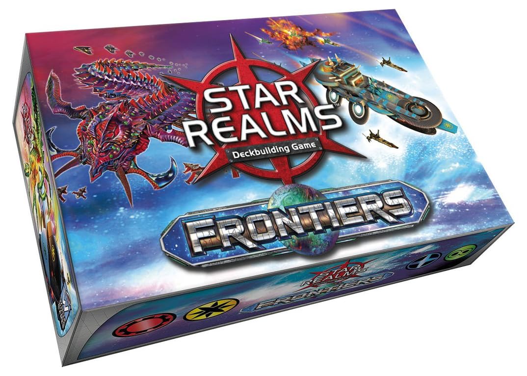 Star Realms: Frontiers  Card Game Expansion for Adults and Kids  1-4 Players  Card Games for Family  20-45 Mins of Gameplay  Games for Family Game Night  Card Games for Kids and Adults Ages 12+