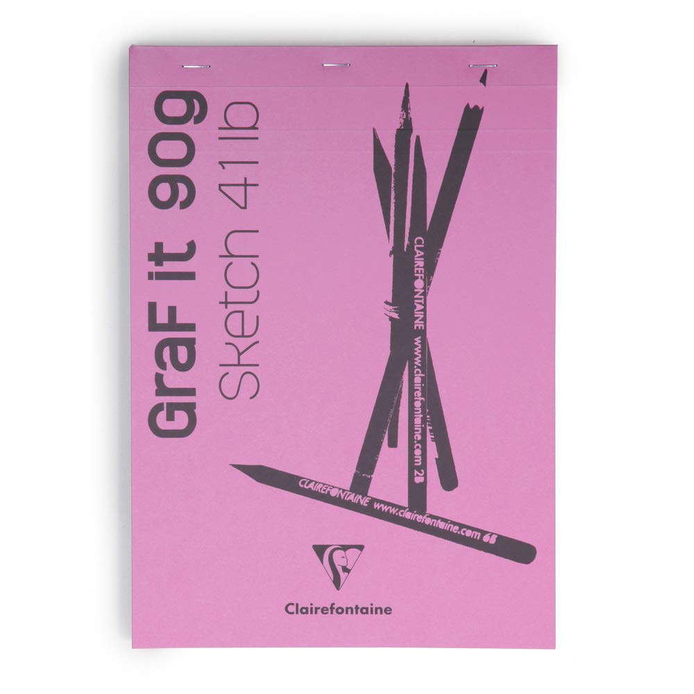 Clairefontaine GraF it Sketch Pads - Blank 80 sheets - 6 x 8 - Rose