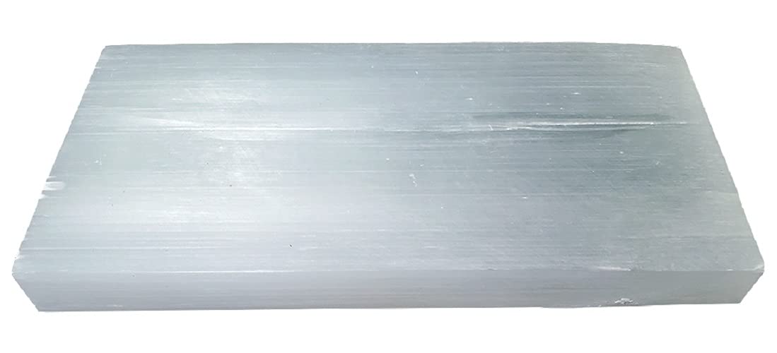 New Age Imports, Inc. ~ Premium Quality Selenite Charging Plate 8x4" - Approx. 2 LBs. Great for Wicca, Reiki, Healing, Metaphysical, Chakra, Positive Energy, Meditation, Protection, Decoration.