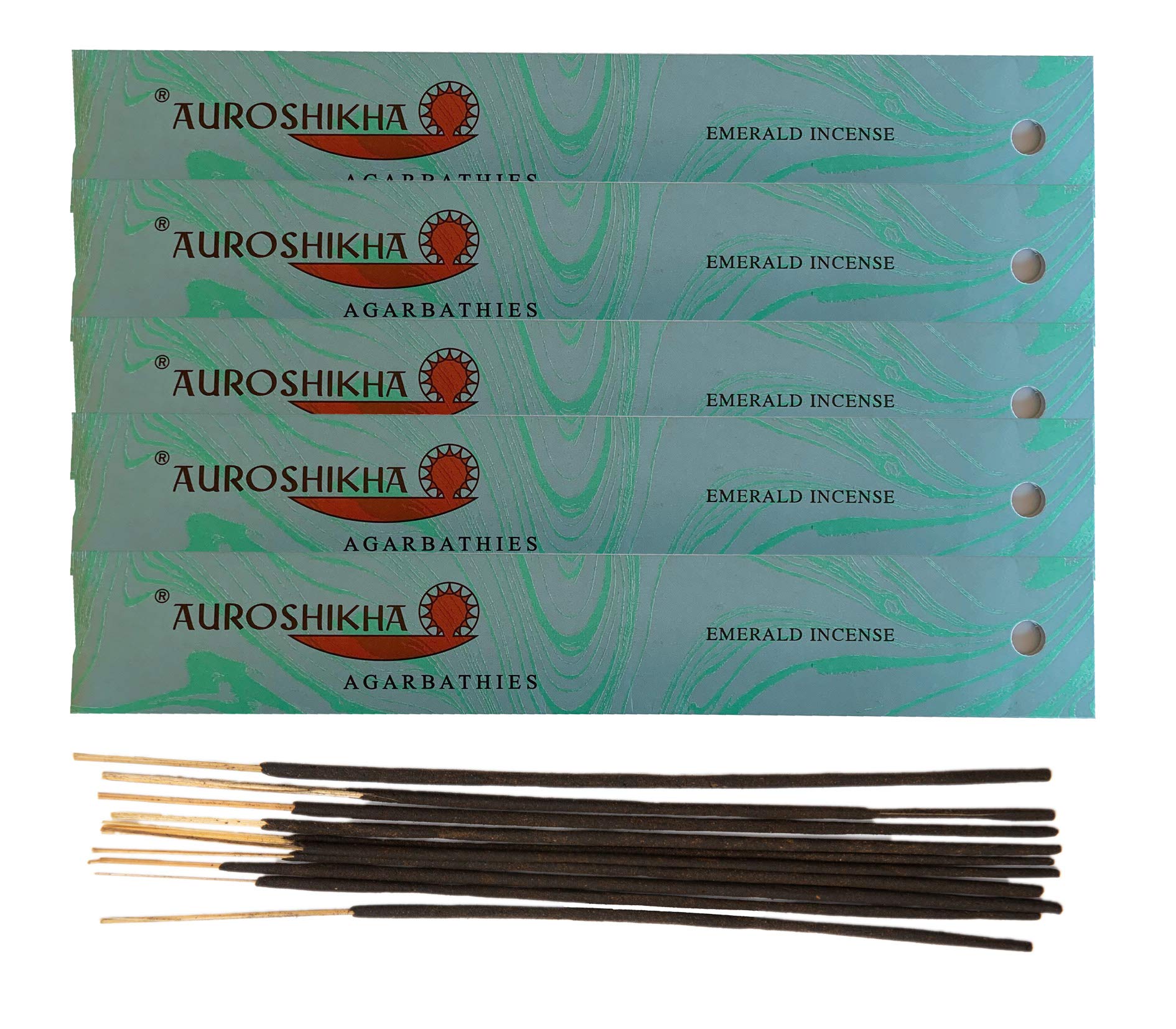 (5-Pack) Auroshikha Emerald Incense 10 Sticks