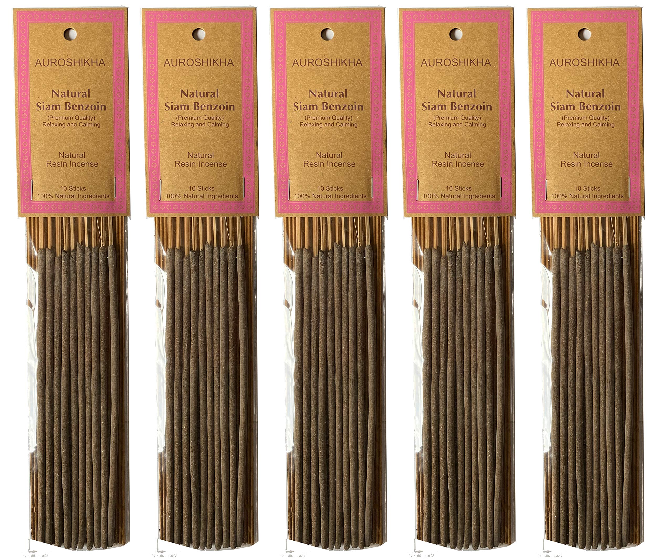 (5-Pack) Auroshikha Siam Benzoin Incense 10 Sticks