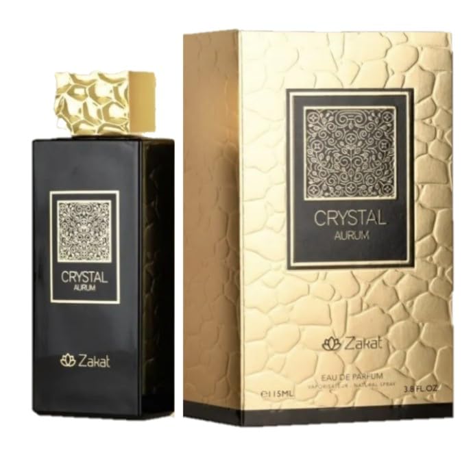 Zakat Crystal Aurum Eau de Parfum Vaporisateur pour Unisexe, 3,8 Fl Oz (115 ml)