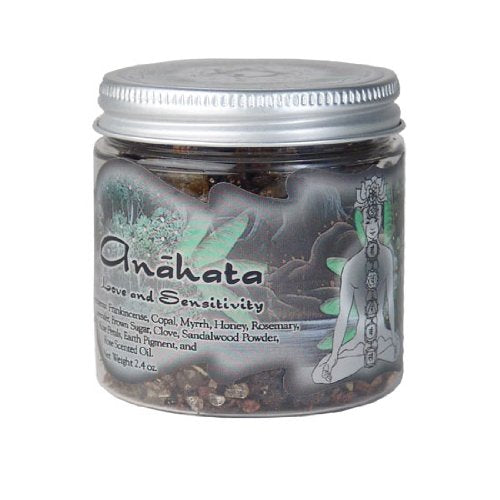 Prabhuji's Gifts Anahata Chakra Love and Sensitivity Ramakrishnananda Resin Incense 2.4 Oz Jar