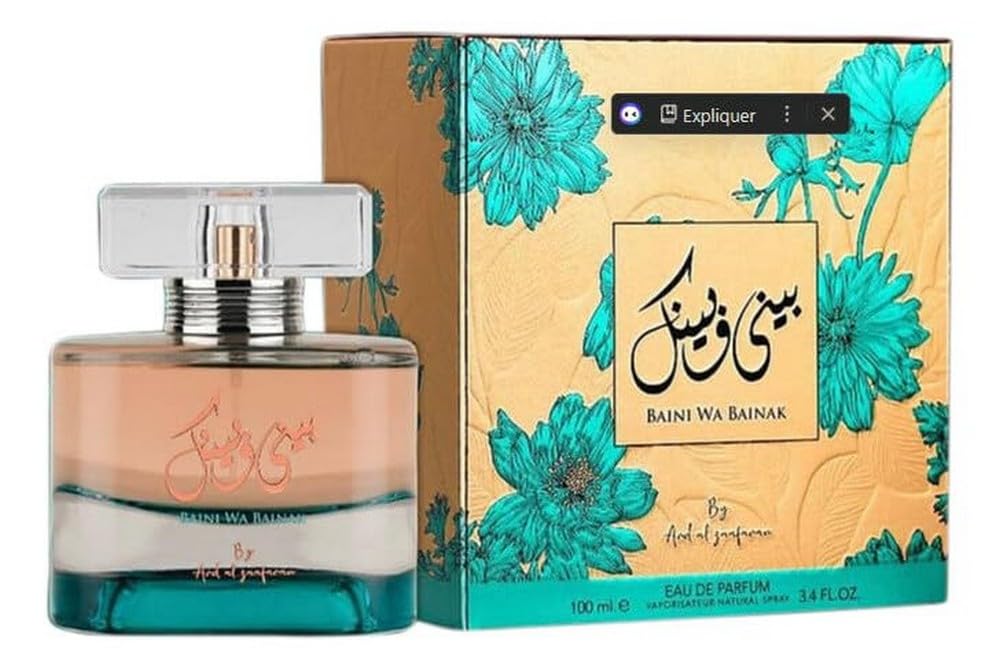 Ard Al Zaafaran Baini Wa Bainak Eau de Parfum Spray for Women, 3.4 Fl Oz (100 ml)