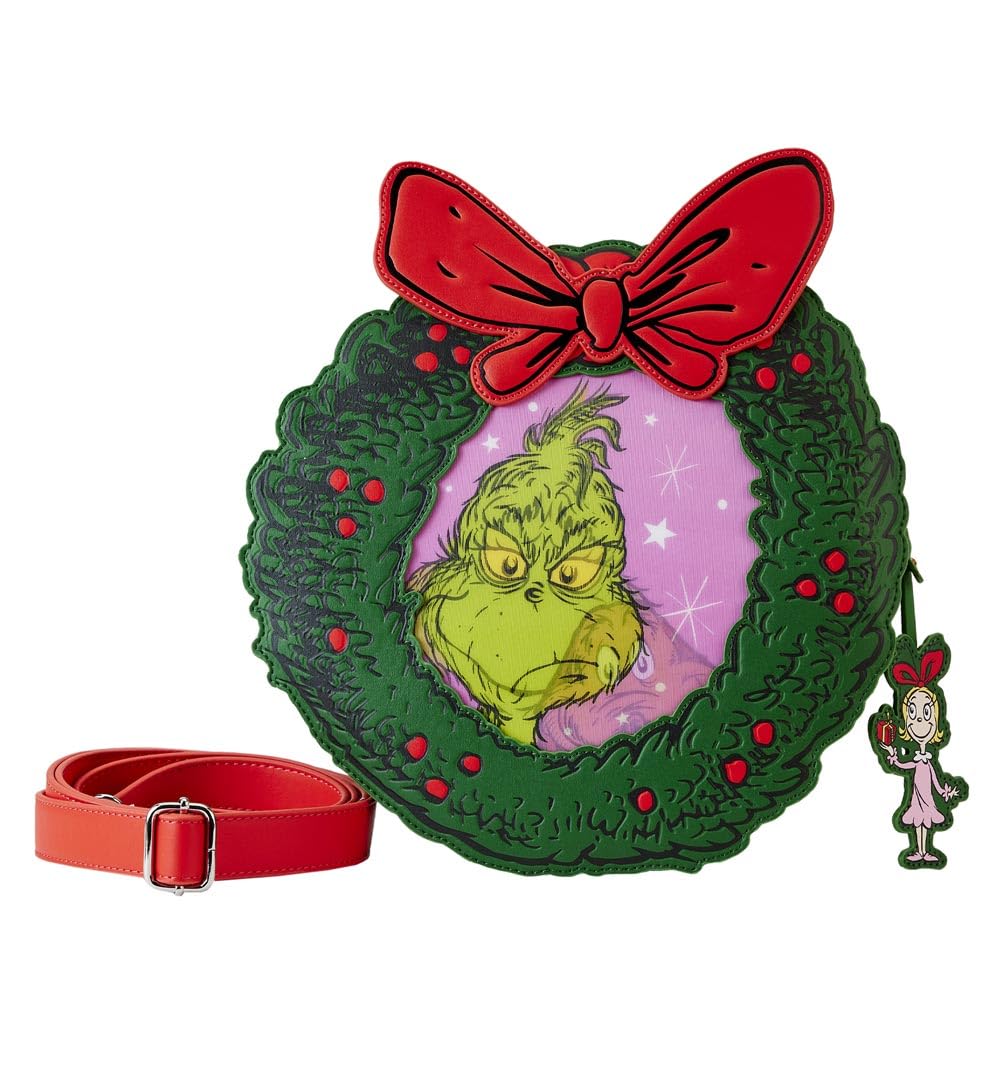 Dr. Seuss' How the Grinch Stole Christmas! Wreath Crossbody Bag