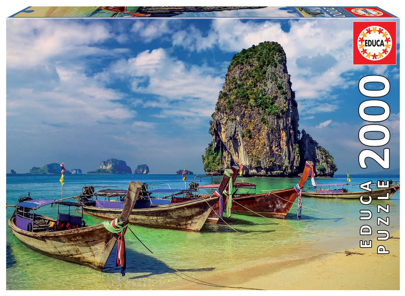 Educa - Krabi, Thailand - 2000 Piece Jigsaw Puzzle - Puzzle Glue Included 37.75" x 26.75"