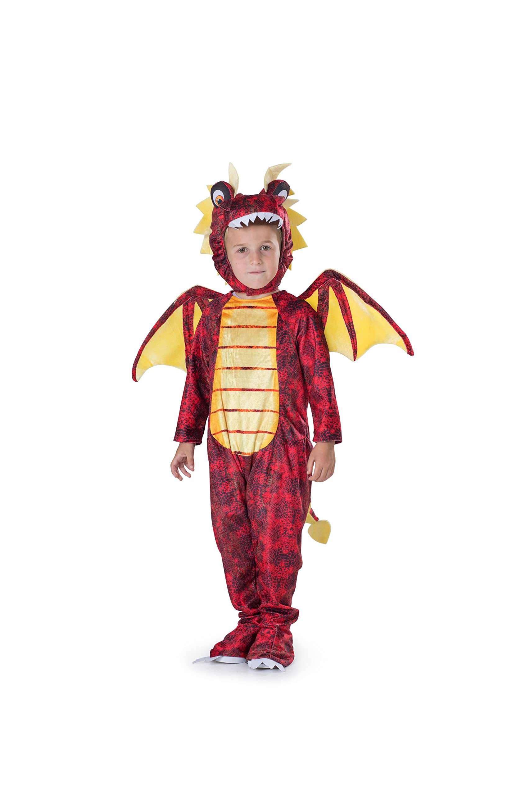 Dress-Up-America Dragon Costume for Kids - Red Dragon Costume Set for Girls and Boys - Toddler Dragon Dress Up (Small)