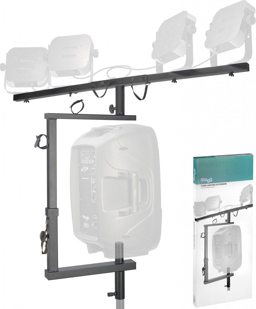 Rallonge d'éclairage en T Stagg SPS2LIS pour pied d'enceinte