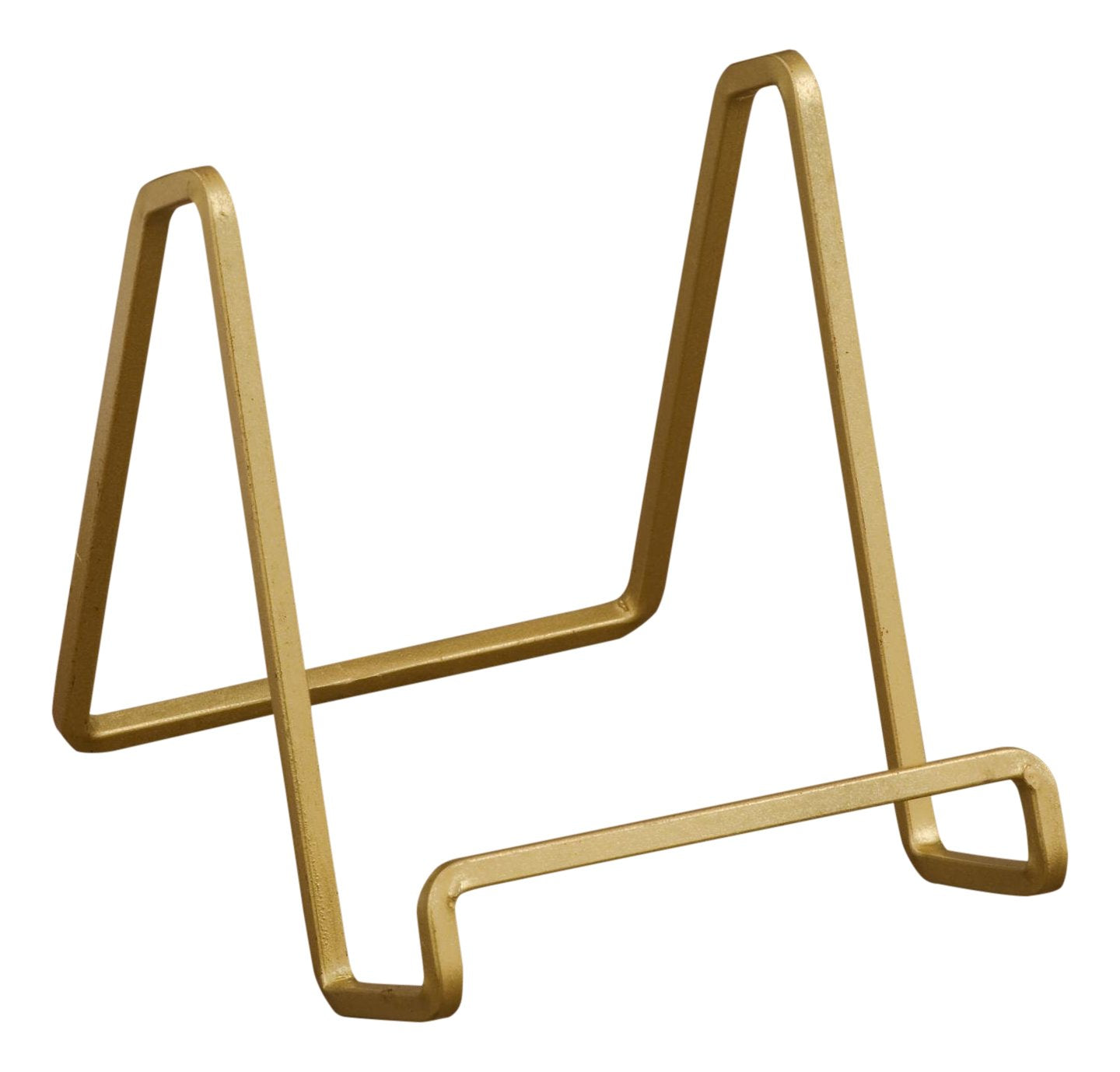 TRIPAR 50224 4" Square Wire Stand Plate Art Photo Holder, Gold Metal