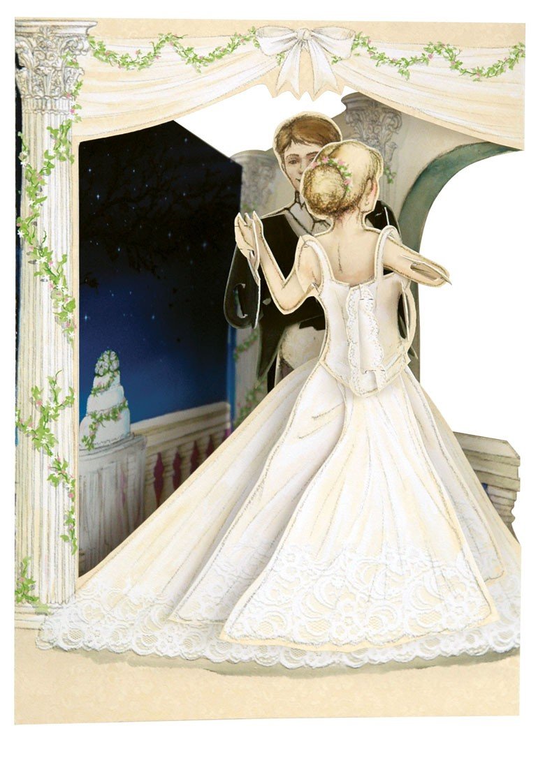 Santoro Interactive 3-D Swing Greeting Card, Wedding Dance