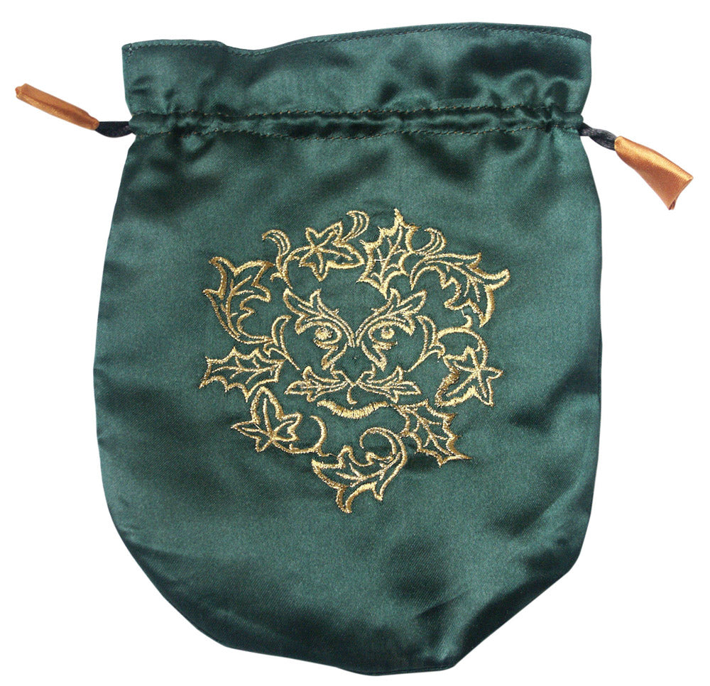 Bolsa de tarot Green Man de satén verde de Eastgate Resource