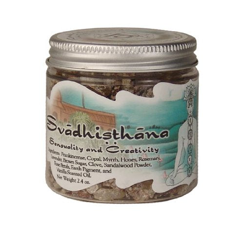 Prabhuji's Gifts Svadhisthana Chakra Sensuality and Creativity Ramakrishnananda Resin Incense 2.4 Oz Jar