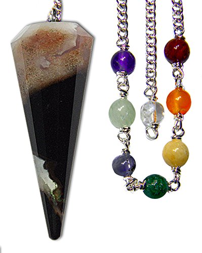 Starlinks Zebra Sardonyx Chakra Pendulum with Satin Bag and Instruction Leaflet