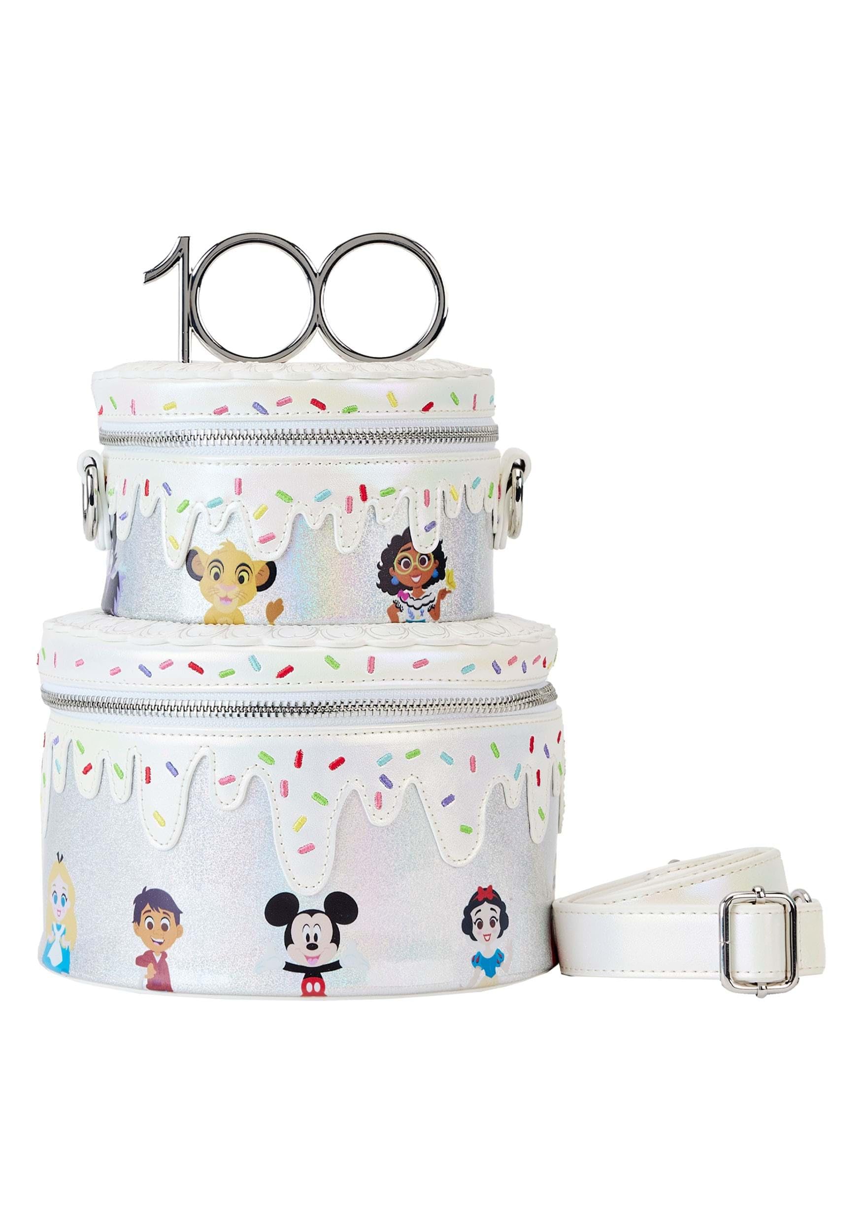 Loungefly Disney 100 Celebration Cake Crossbody Bag