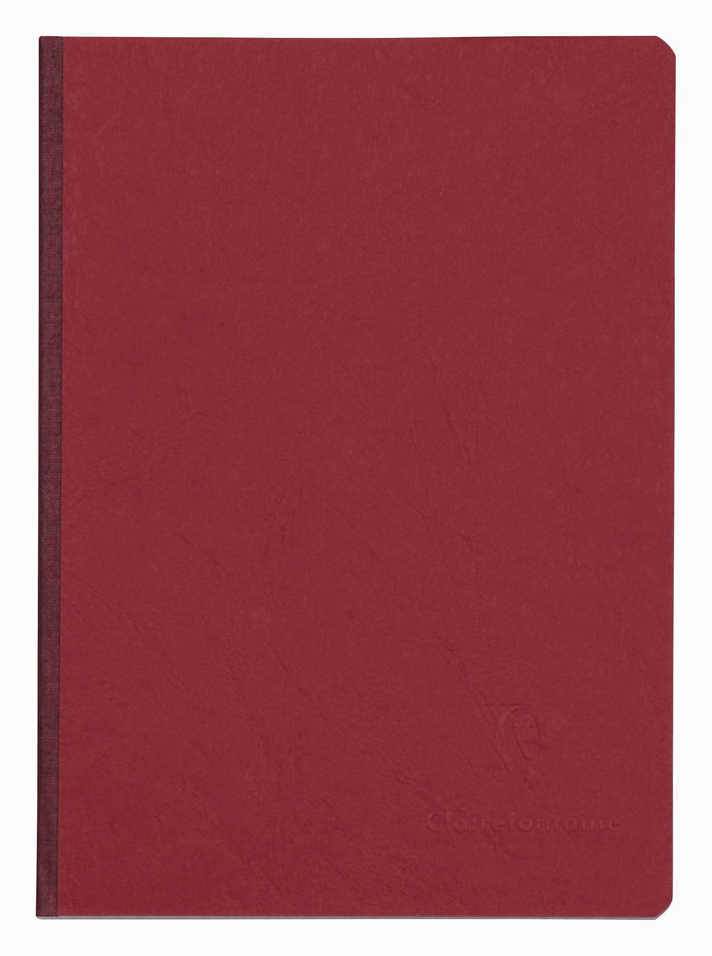 Clairefontaine Clothbound Notebook w/ elastic closure  - Ruled 96 sheets - 6 x 8 1/4 - Red