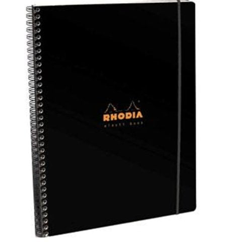 Rhodia Elasti-Books ruled with margin 8 1/4 in. x 11 3/4 in. black