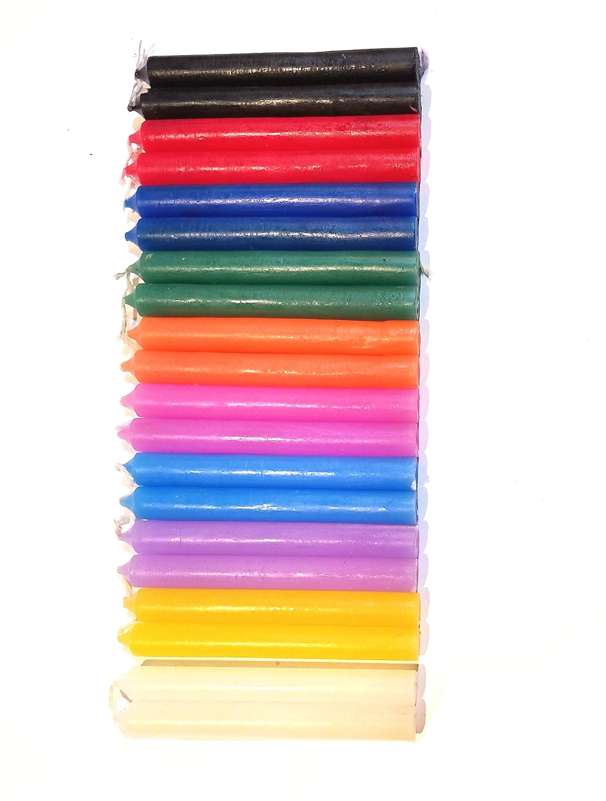 vrinda Chime Candles (20 Candles in 10 Colors.)