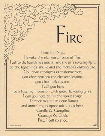 1 X Fire Invocation poster