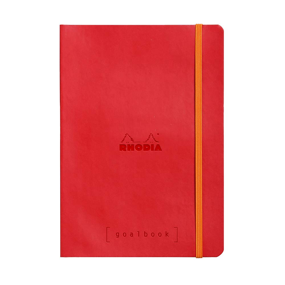 Rhodia Softcover Goalbook - Dot grid 224 Numbered pages - 6 x 8 1/4 - Poppy