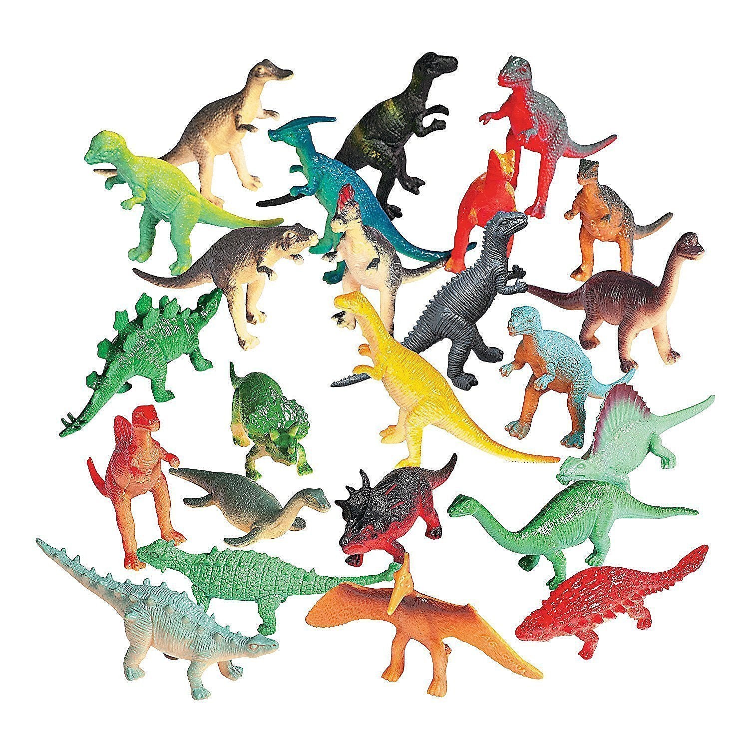 Vinyl Dinosaurs, Realistic Dinosaur Figures, Mini Dinosaur Toys - 72 Pieces