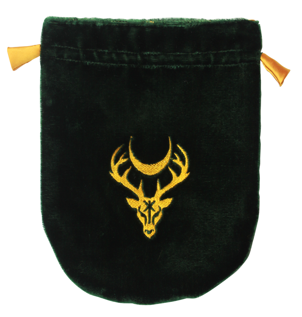 Eastgate Resource Green Velvet Moon Stag Tarot Bag