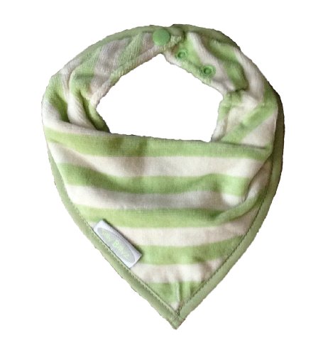 Silly Billyz Organic Cotton Bandana Bib, Sage Striped 0-2 Yrs