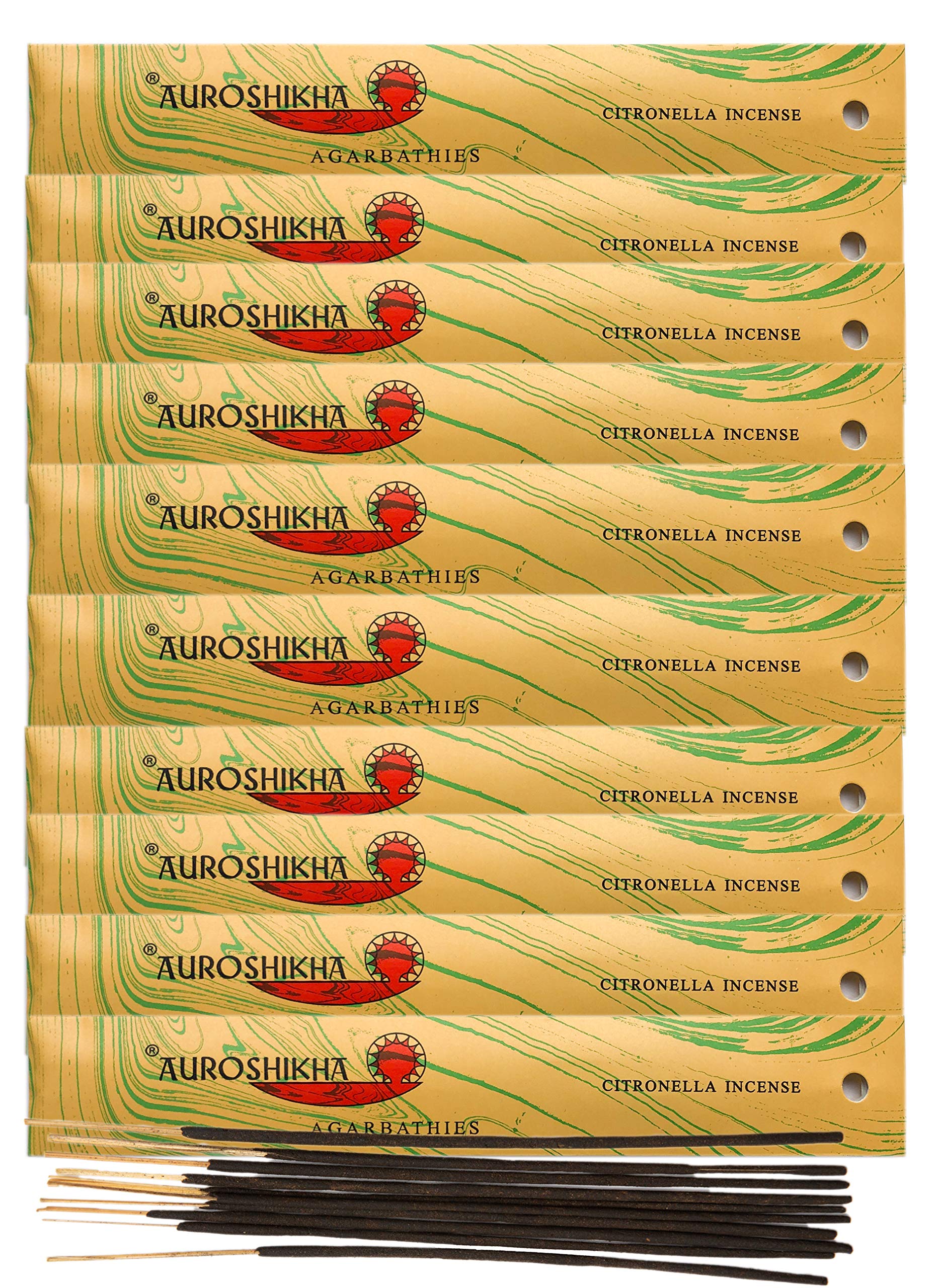 (10-Pack) Auroshikha Citronella Incense 10 Sticks