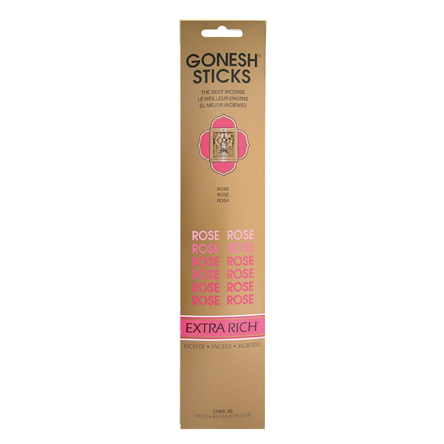 Gonesh Extra Rich Rose Incense 20 Sticks