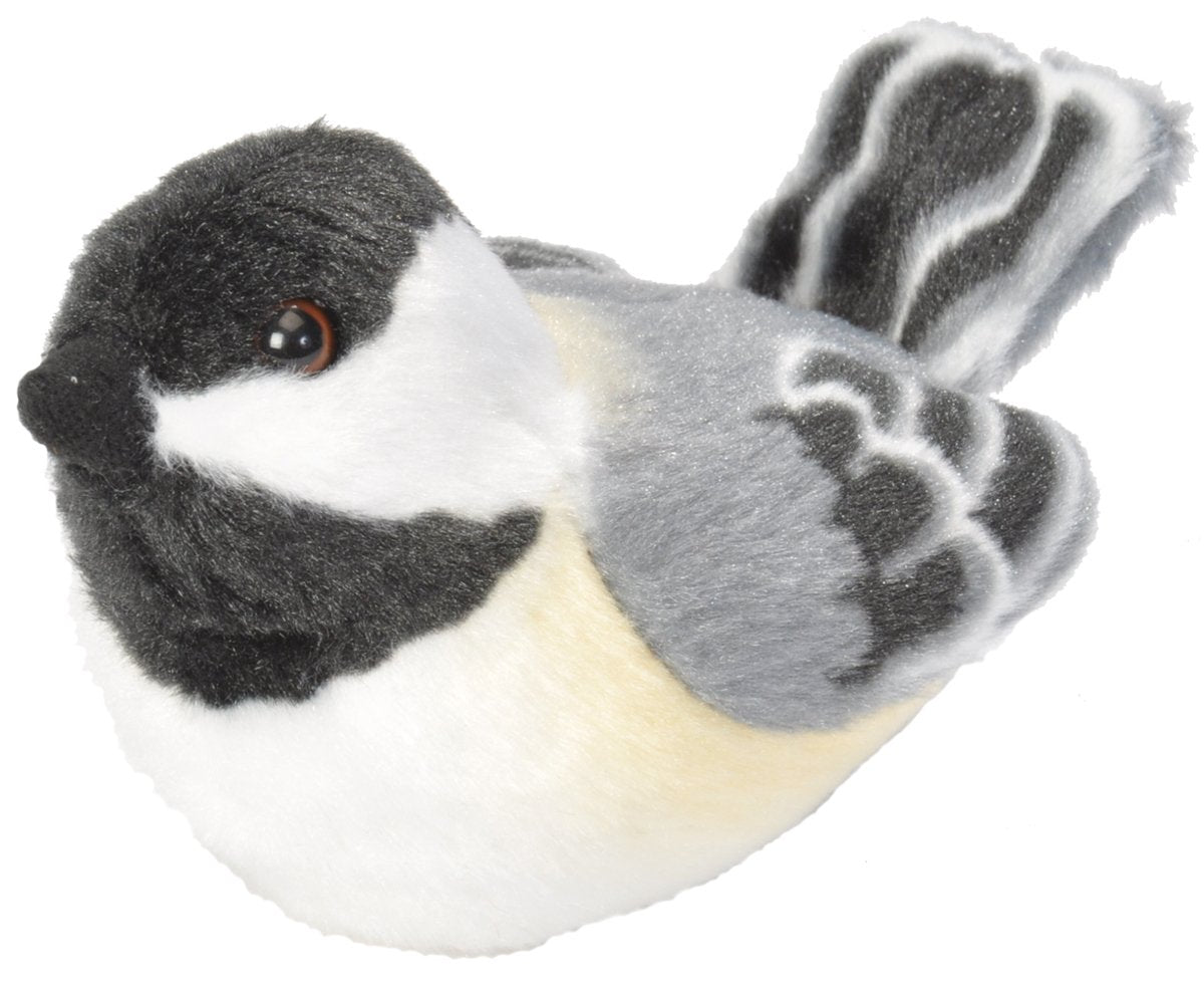 Wild Republic Audubon Birds Black-Capped Chickadee Plush with Authentic Bird Sound 5"