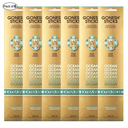 Gonesh Incense Extra Rich- Ocean (20 Sticks in 1 Pack) (Pack of 3)