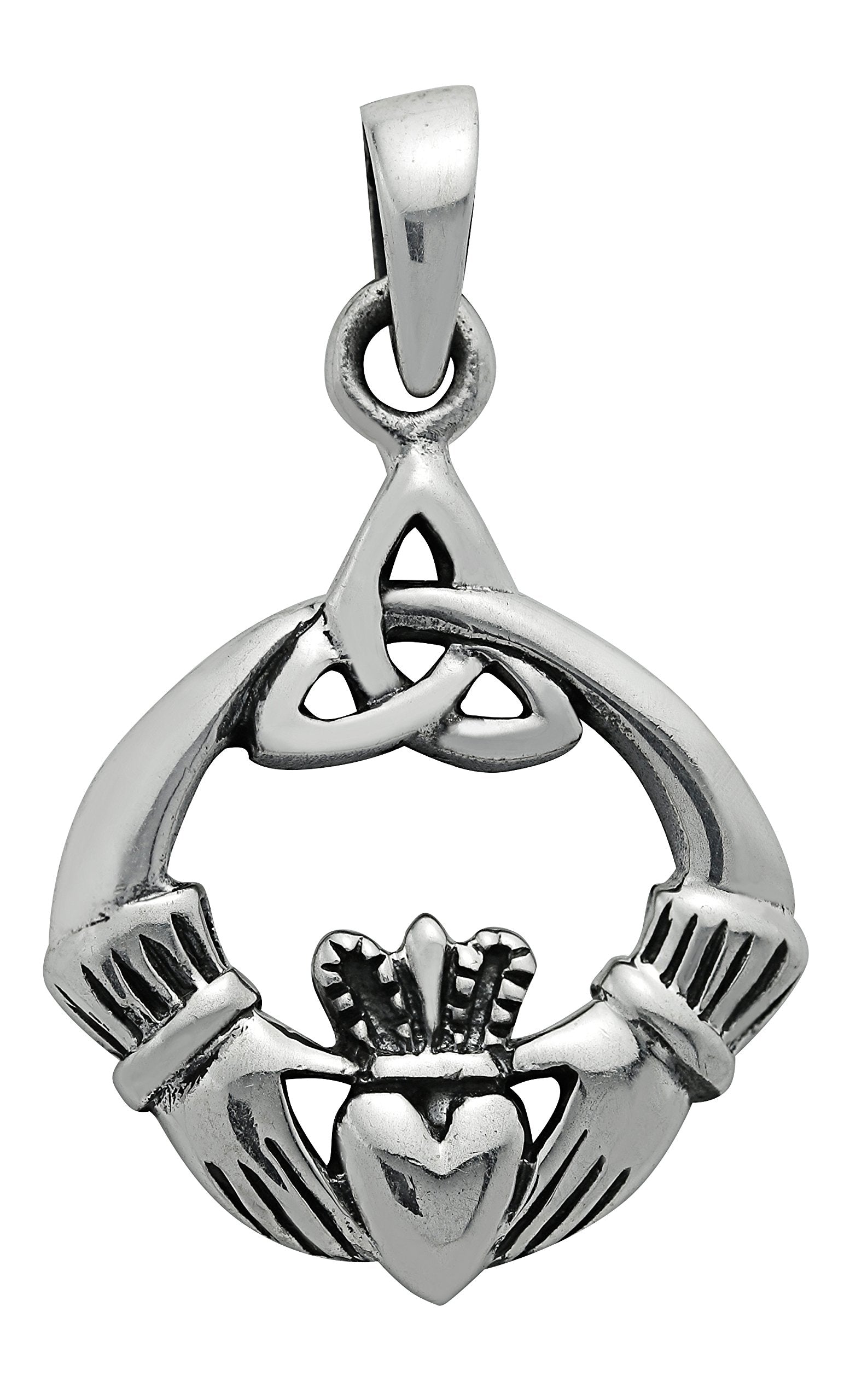 Starlinks Silver Trinity Claddagh Pendant