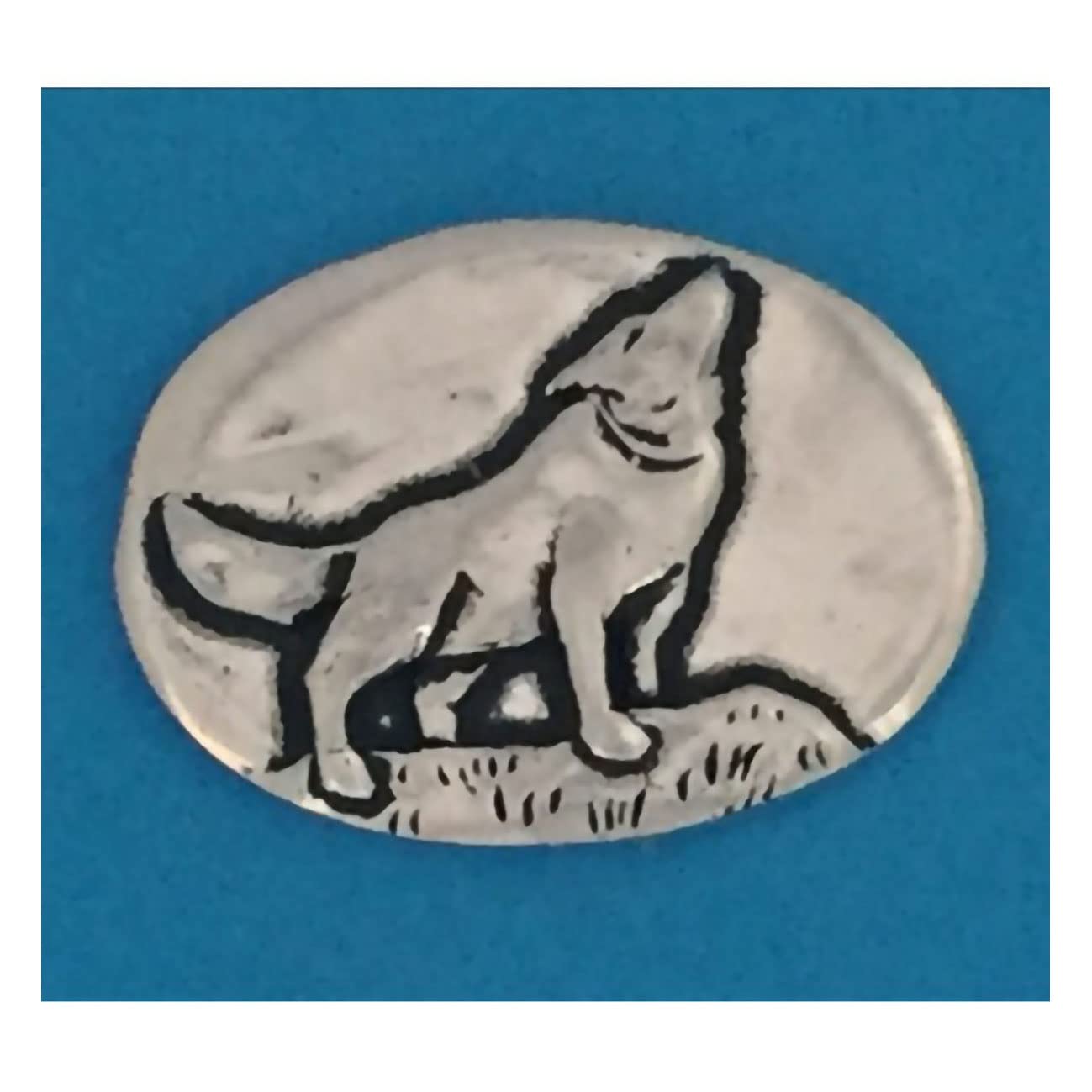 Basic Spirit Wolf - Courage Coin Handcrafted Pewter, Nature Animal Gift for Men and Women, Coin Collecting