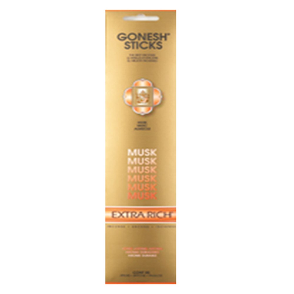 Gonesh Incense Extra Rich- Musk (20 Sticks in 1 Pack) 2208046