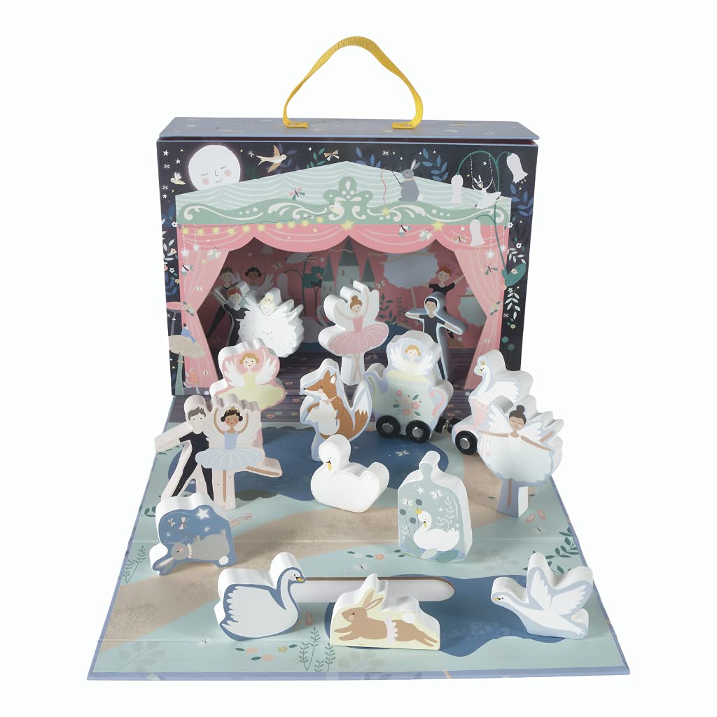 Floss & Rock 43P6363 Enchanted Play Box with Wooden Pieces, 22 x 29 x 10cm