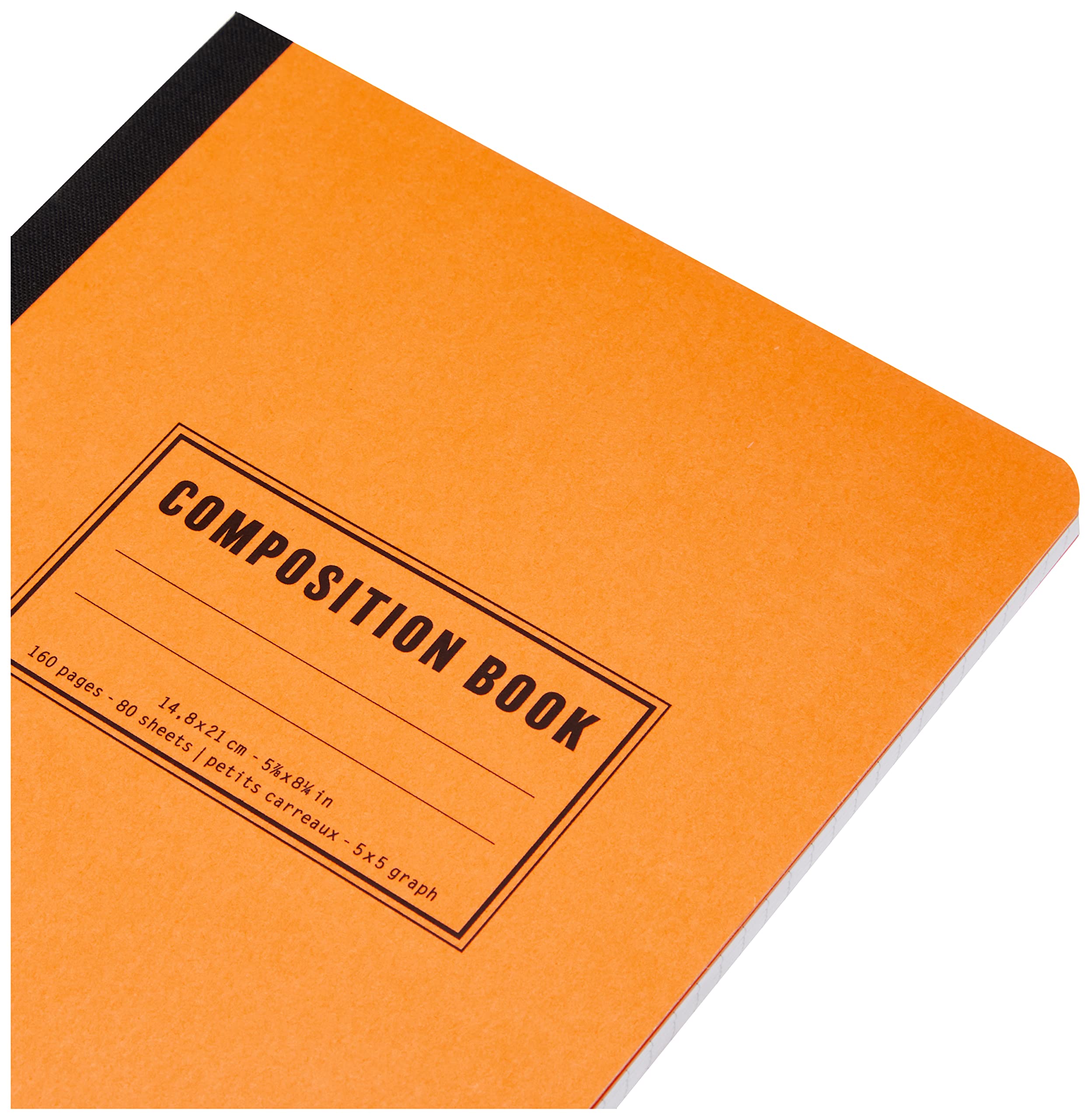 Rhodia Classic Composition Book, A5, Square, 80 Sheets - Orange