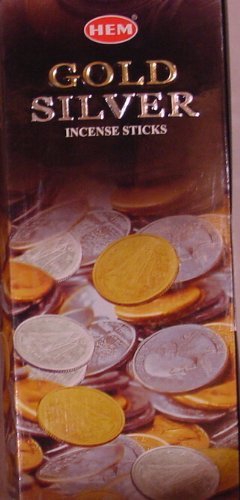 Hem Gold Silver Incense, 120 Stick Box