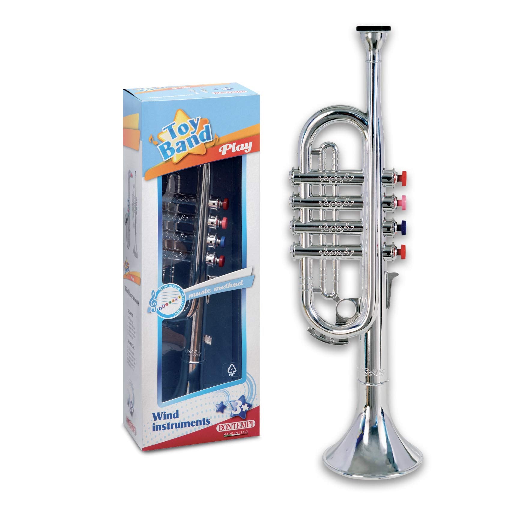 Bontempi 32 3831 4-Note Silver Trumpet (37 cm)