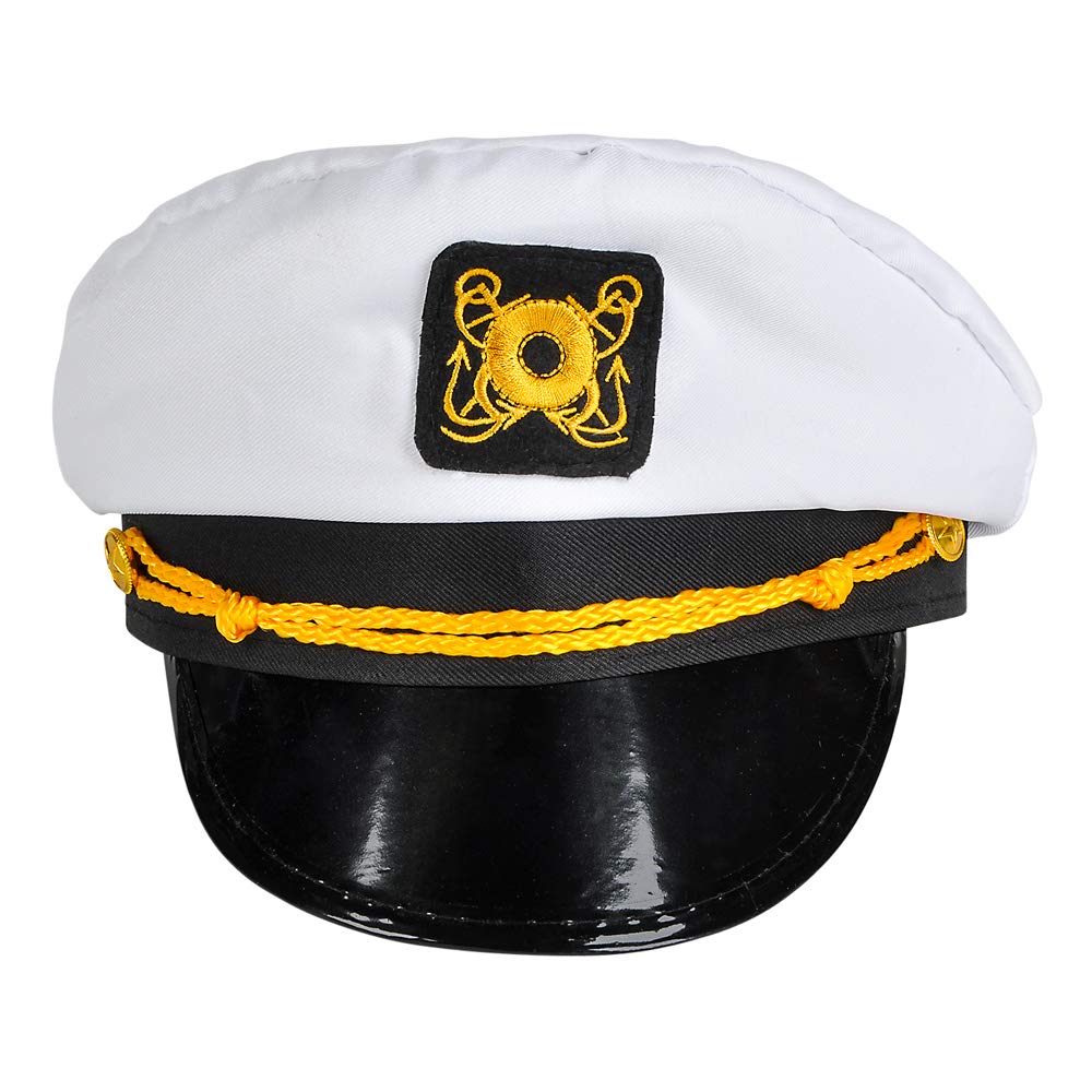 Rhode Island Novelty White Captain's Hat, One per Order