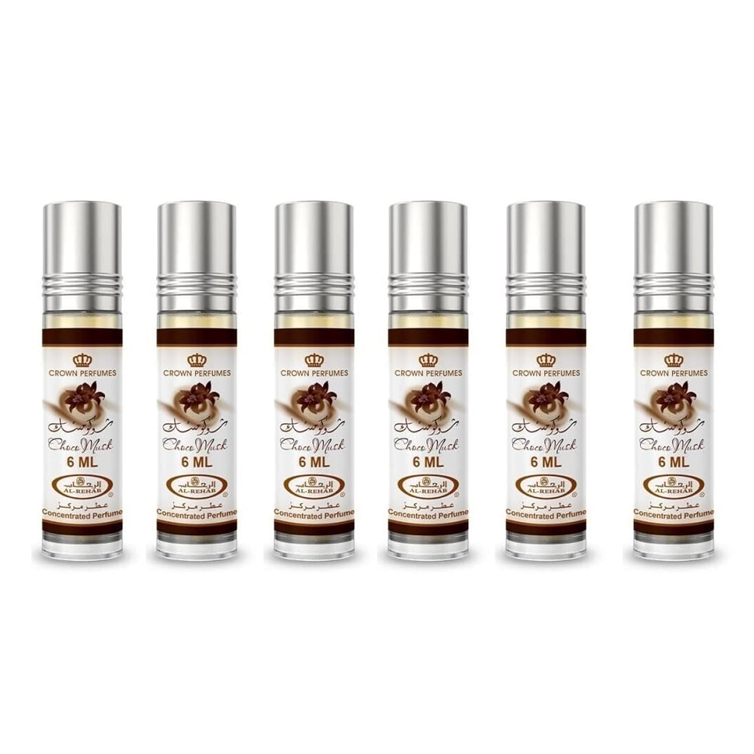 (6-Pack) Al-Rehab Choco Musk Roll On Perfume Oil 6 mL