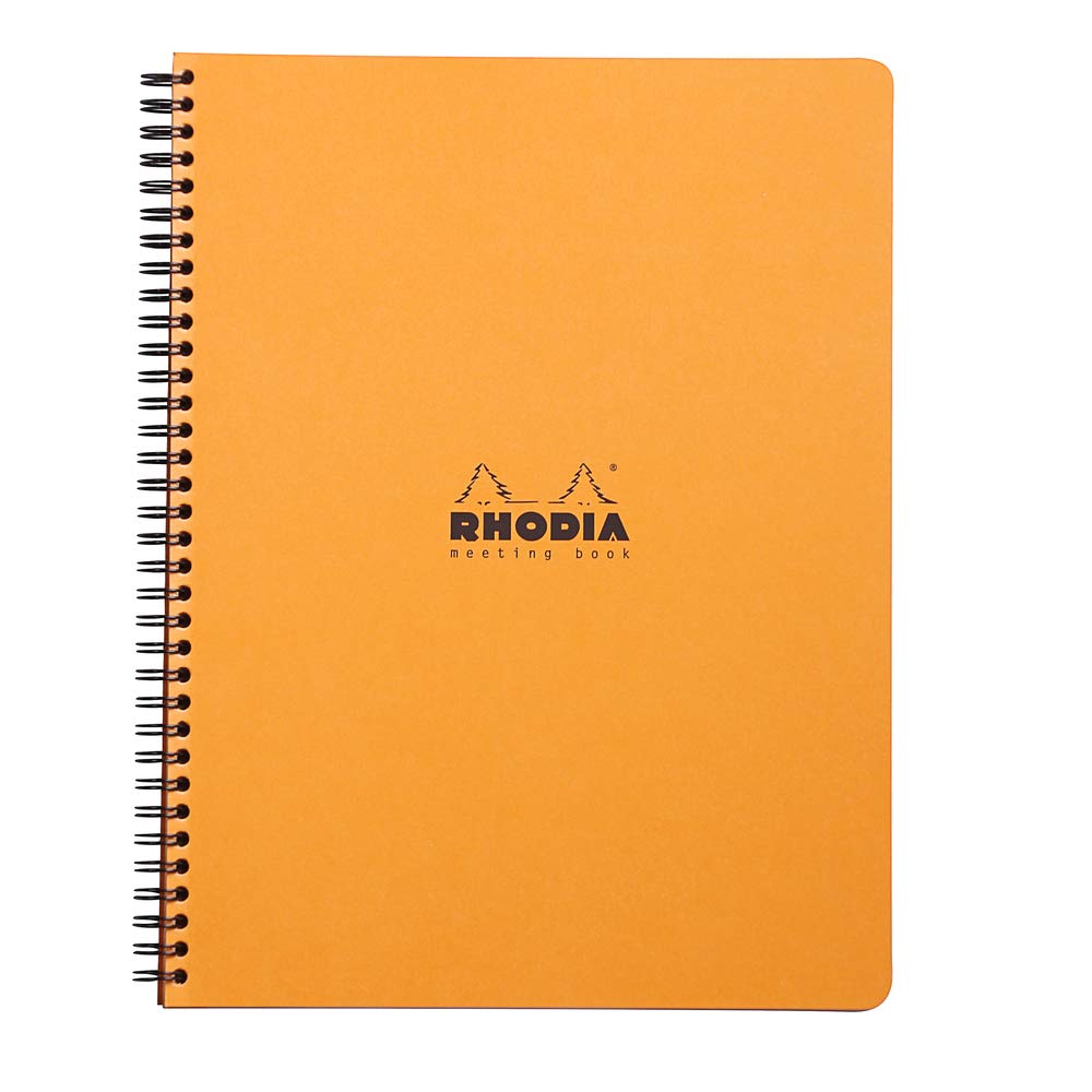 Rhodia Meeting Paper Book 80g Paper - Lined 80 sheets - 9 x 11 3/4 - Orange cover