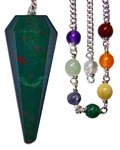 Starlinks Blood Stone Chakra Pendulum with Satin Bag and Instruction Leaflet