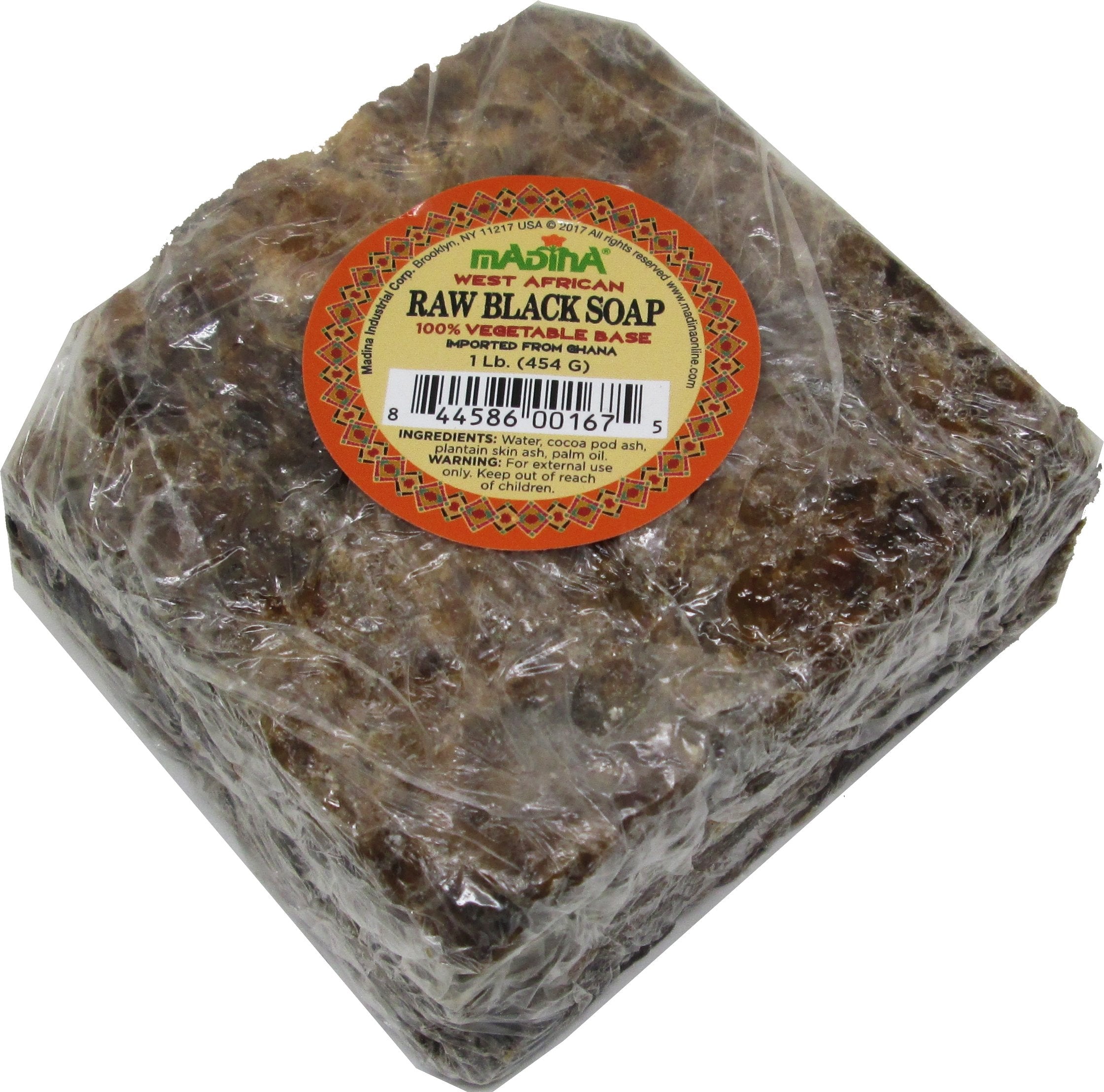 African Black Soap - Raw Best for Acne Treatment, Eczema, Dry Skin, Psoriasis, Scar Removal, Dandruff, Pimples Mark Removal (16 ounce)