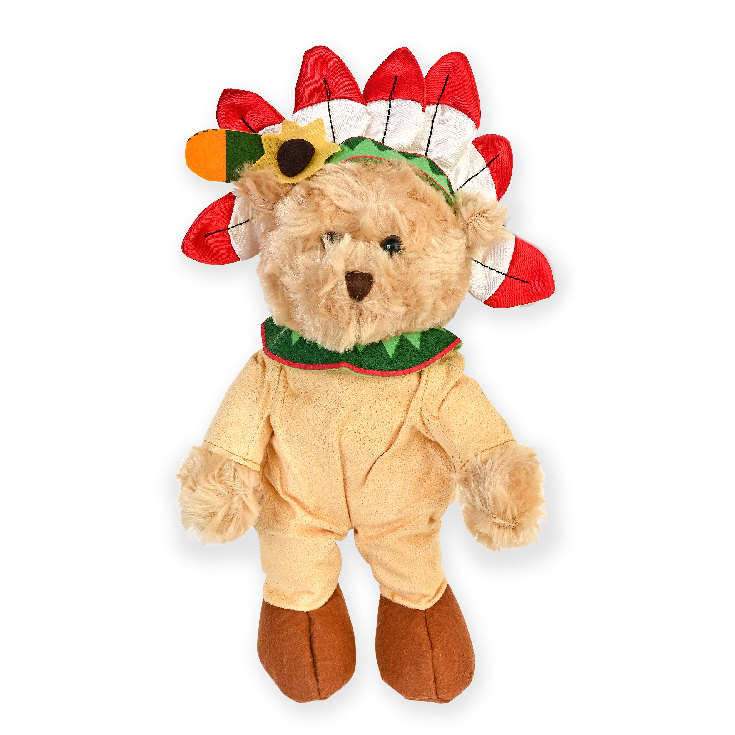 Pennington Classic Costume Teddy Bear Plush, Indian, 10" inch