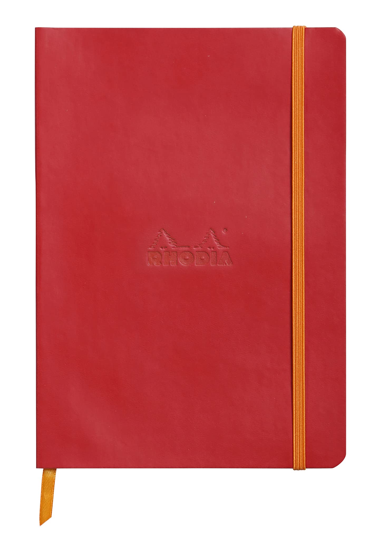 Cuaderno de tapa blanda Rhodia Rhodiarama - 80 hojas rayadas - 6 x 8 1/4 - Tapa amapola