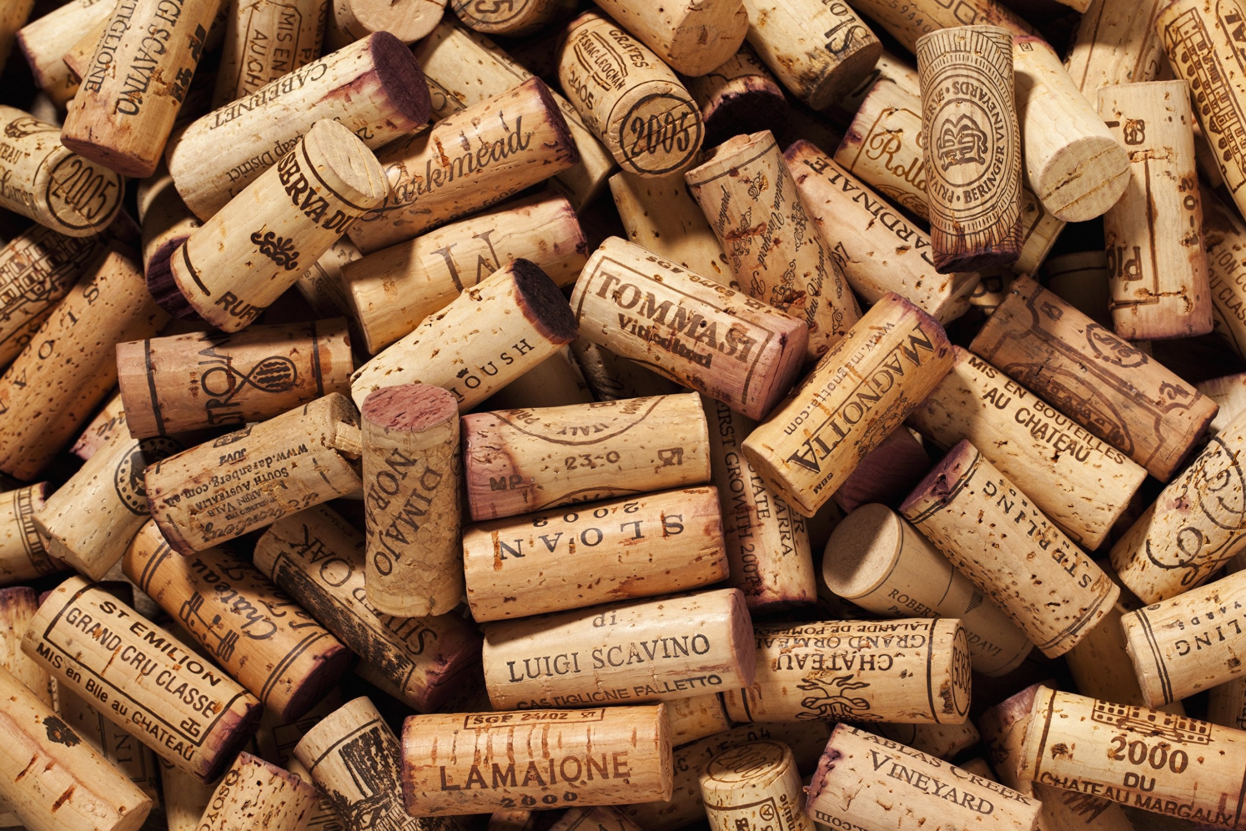 Premium Recycled Corks, Natural Wine Corks From Around the World - 100 Count